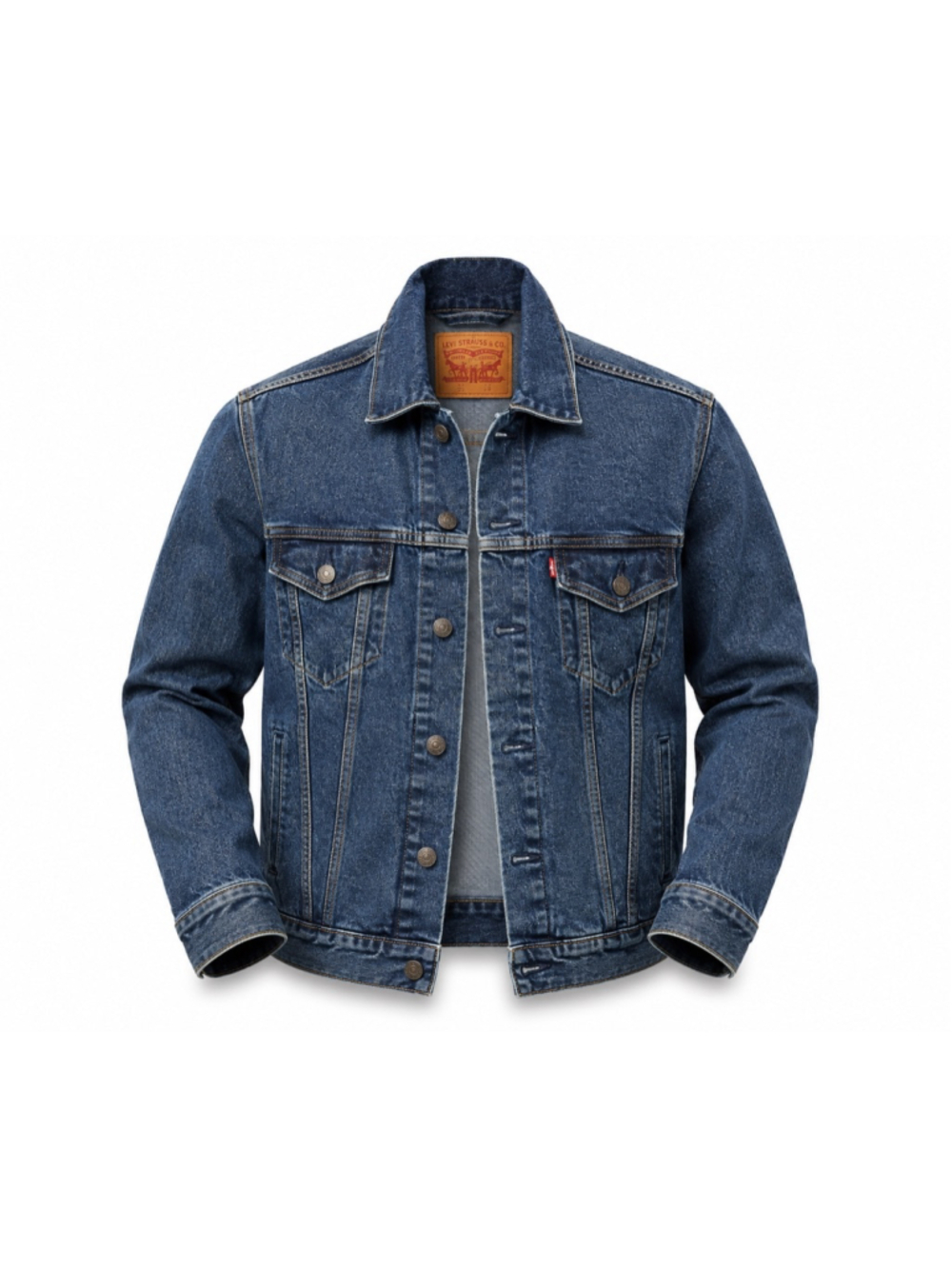 Levi’s Women’s Denim Trucker Jacket Medium Blue Button Front Classic Jean Jacket